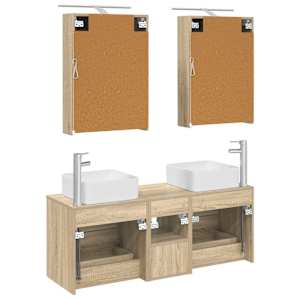 Sada koupelnového nábytku 5 pcs Dub sonoma - obrázek 8