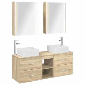 Sada koupelnového nábytku 5 pcs Dub sonoma - obrázek 2