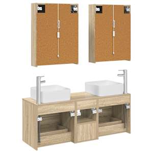 Sada koupelnového nábytku 5 pcs Dub sonoma - obrázek 8