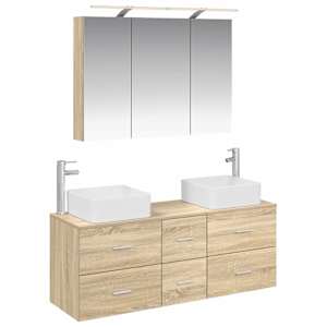 Sada koupelnového nábytku 4 pcs Dub sonoma - obrázek 2