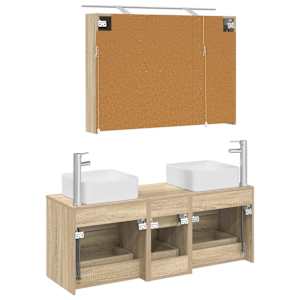 Sada koupelnového nábytku 4 pcs Dub sonoma - obrázek 7