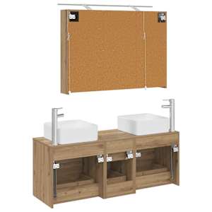 Sada koupelnového nábytku 4 pcs Dub artisan - obrázek 7