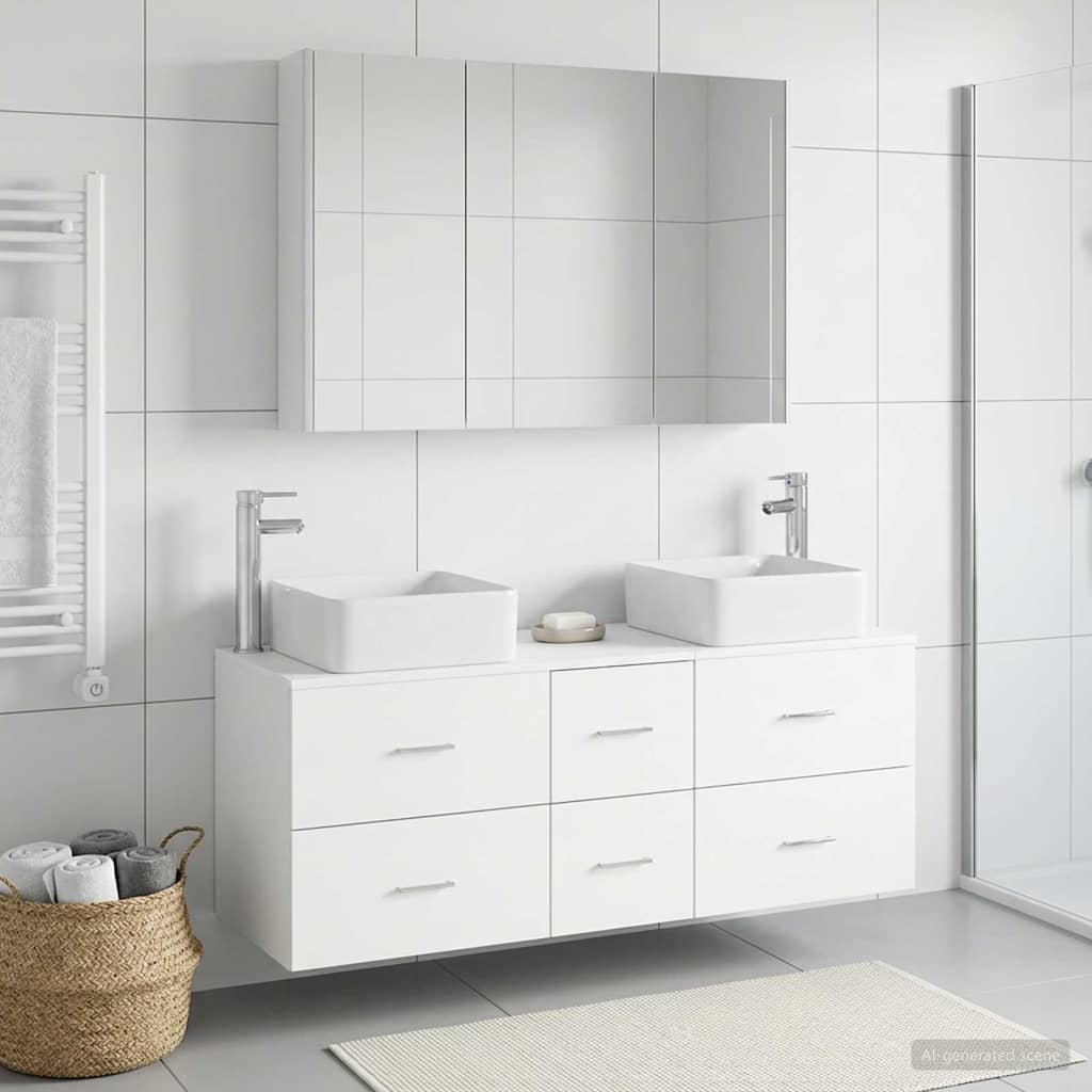 Vannitoa mööbleset 4 pcs Valge Tehispuit ja klaas 22 Kõik vajalik sinu aeda ja koju! 8721364351844 mo im en hd 12 Kõik vajalik sinu aeda ja koju!