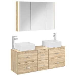 Sada koupelnového nábytku 4 pcs Dub sonoma - obrázek 2