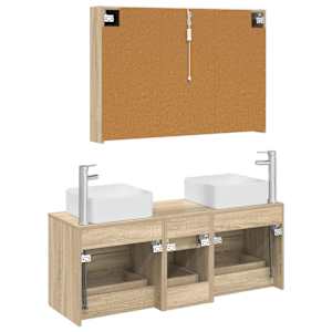 Sada koupelnového nábytku 4 pcs Dub sonoma - obrázek 7