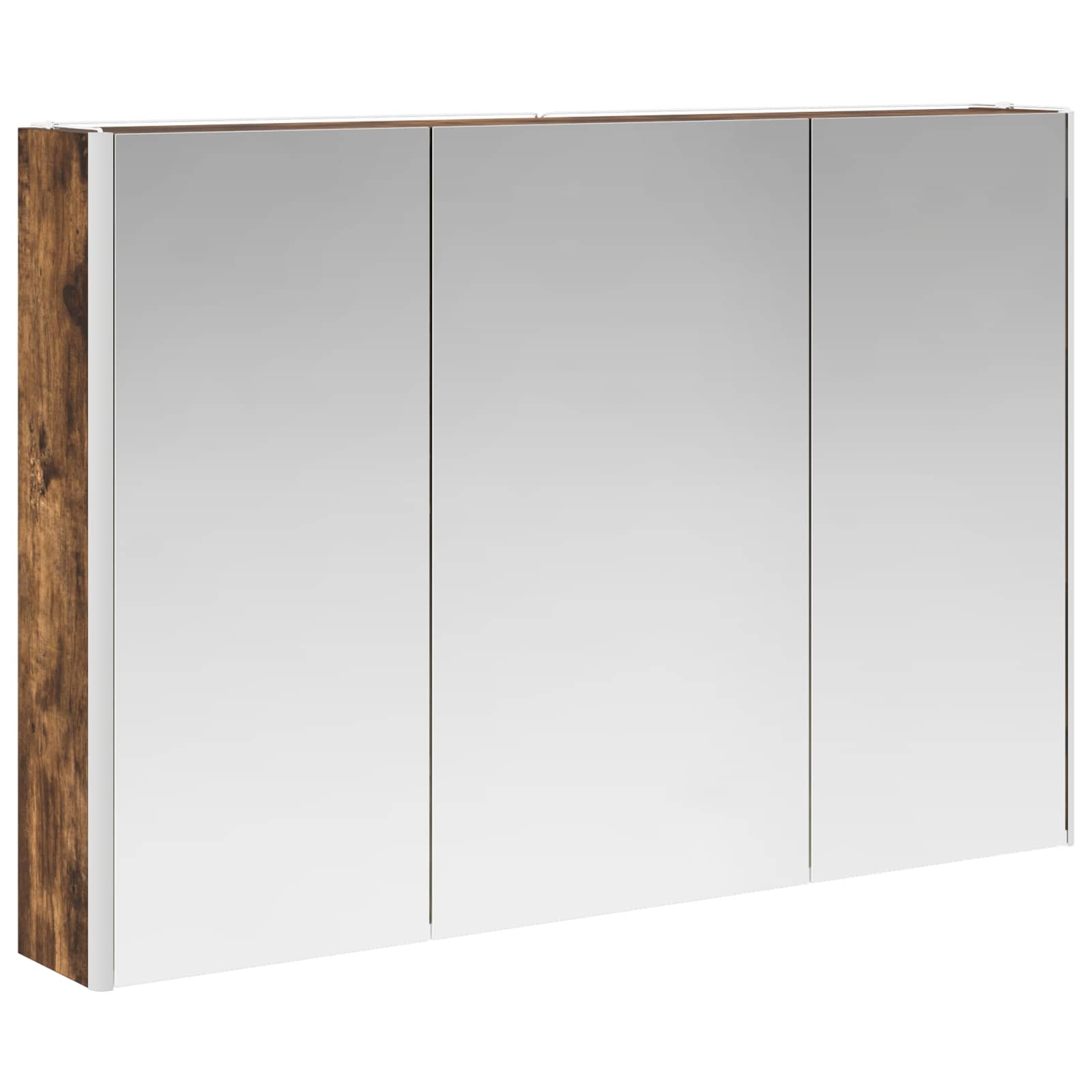 Badrumsmöbelset 4 pcs Rökt ek Konstruerat trä och glas