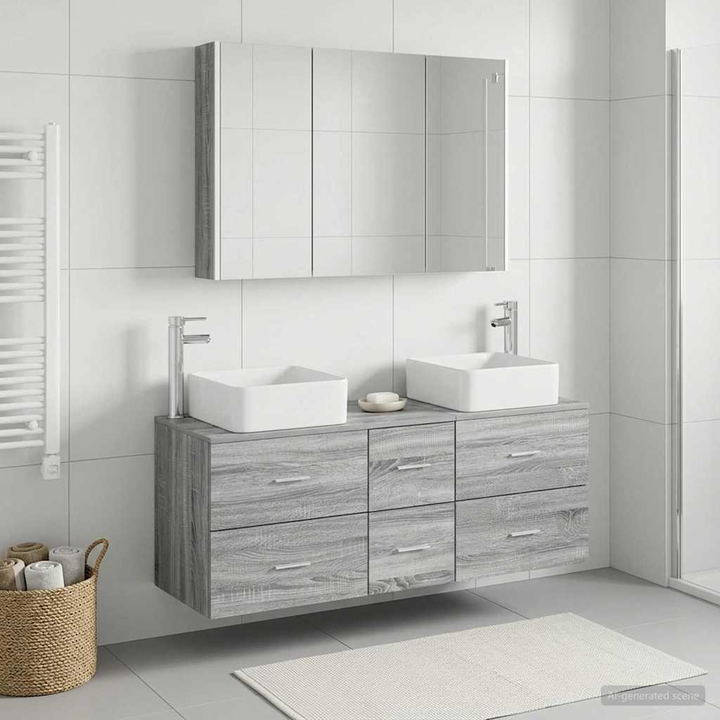  Σετ Επίπλων Μπάνιου 4 pcs Γκρι Sonoma V-3406788