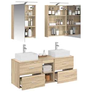 Sada koupelnového nábytku 5 pcs Dub sonoma - obrázek 3