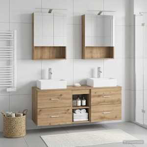Komplet pohištva za kopalnico 5 pcs Artisan hrast
