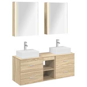 Sada koupelnového nábytku 5 pcs Dub sonoma - obrázek 2