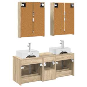 Sada koupelnového nábytku 5 pcs Dub sonoma - obrázek 8