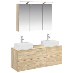 Sada koupelnového nábytku 4 pcs Dub sonoma - obrázek 2