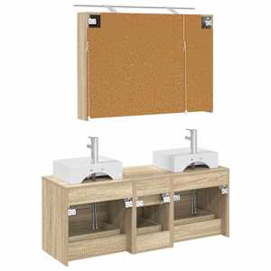 Sada koupelnového nábytku 4 pcs Dub sonoma - obrázek 7