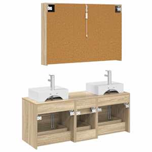 Sada koupelnového nábytku 4 pcs Dub sonoma - obrázek 8