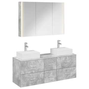 Sada koupelnového nábytku 4 pcs Betonově šedá - obrázek 2