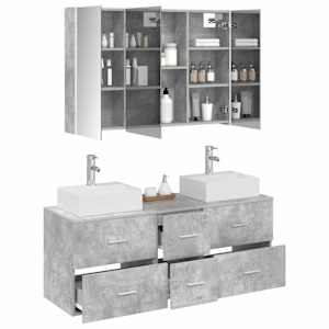 Sada koupelnového nábytku 4 pcs Betonově šedá - obrázek 3