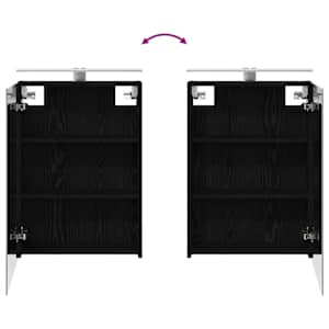 Sada koupelnového nábytku 5 pcs Černý dub - obrázek 12