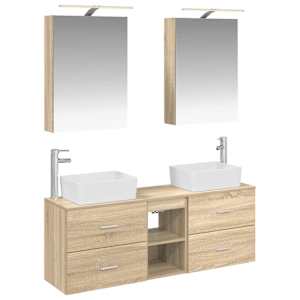 Sada koupelnového nábytku 5 pcs Dub sonoma - obrázek 2