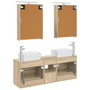 Sada koupelnového nábytku 5 pcs Dub sonoma - obrázek 8