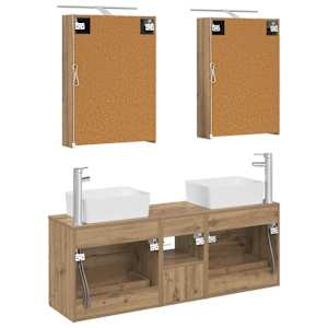 Sada koupelnového nábytku 5 pcs Dub artisan - obrázek 8