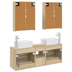 Sada koupelnového nábytku 5 pcs Dub sonoma - obrázek 8