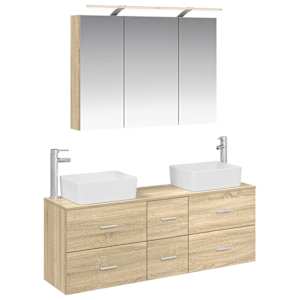 Sada koupelnového nábytku 4 pcs Dub sonoma - obrázek 2