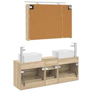 Sada koupelnového nábytku 4 pcs Dub sonoma - obrázek 7