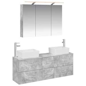 Sada koupelnového nábytku 4 pcs Betonově šedá - obrázek 2