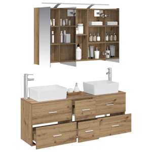 Sada koupelnového nábytku 4 pcs Dub artisan - obrázek 3