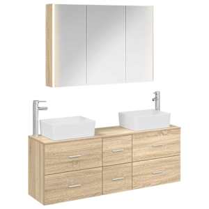 Sada koupelnového nábytku 4 pcs Dub sonoma - obrázek 2