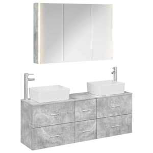 Sada koupelnového nábytku 4 pcs Betonově šedá - obrázek 2