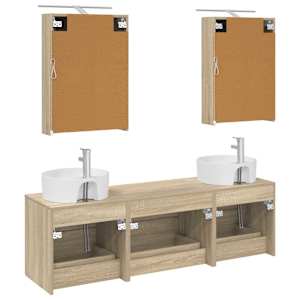 Sada koupelnového nábytku 5 pcs Dub sonoma - obrázek 7
