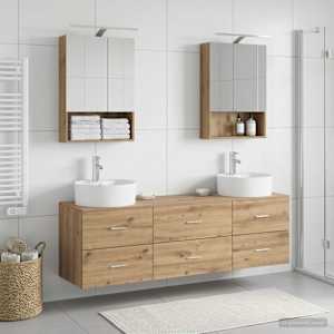 Komplet pohištva za kopalnico 5 pcs Artisan hrast