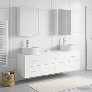 Komplet pohištva za kopalnico 5 pcs Bela