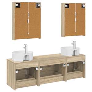 Sada koupelnového nábytku 5 pcs Dub sonoma - obrázek 7