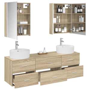 Sada koupelnového nábytku 5 pcs Dub sonoma - obrázek 3