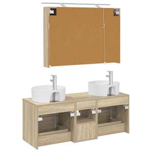 Sada koupelnového nábytku 4 pcs Dub sonoma - obrázek 8