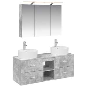 Sada koupelnového nábytku 4 pcs Betonově šedá - obrázek 2