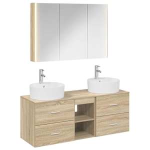 Sada koupelnového nábytku 4 pcs Dub sonoma - obrázek 2