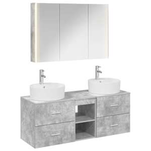 Sada koupelnového nábytku 4 pcs Betonově šedá - obrázek 2