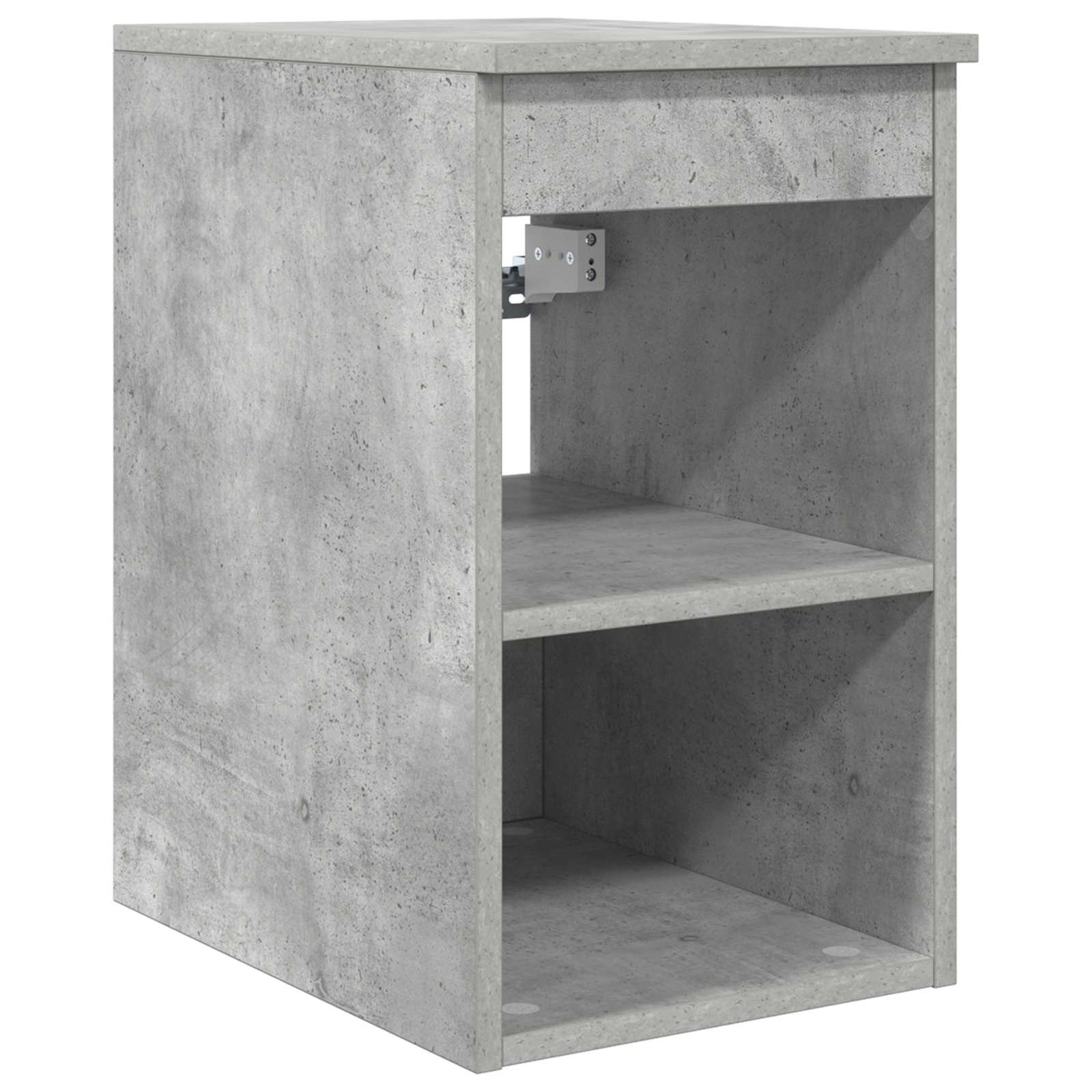 Badrumsmöbelset 4 pcs Betonggrå Konstruerat trä och glas