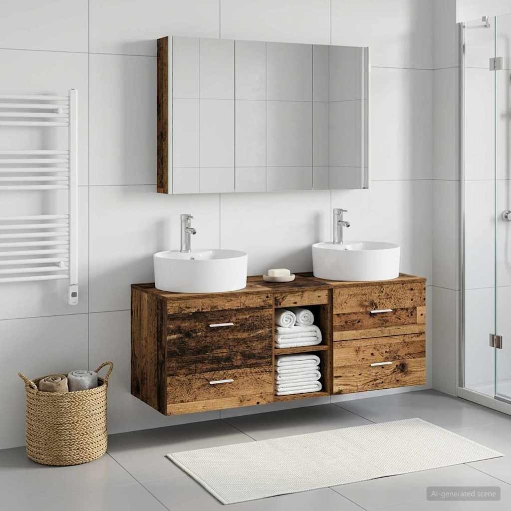 Komplet pohištva za kopalnico 4 pcs Star les - slika 4