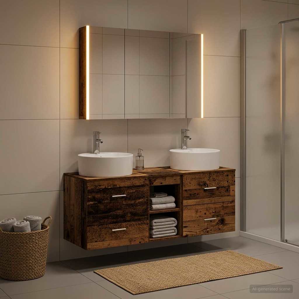 Komplet pohištva za kopalnico 4 pcs Star les