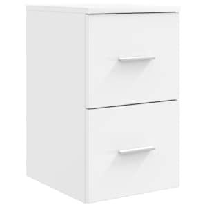 Sada koupelnového nábytku 5 pcs Bílá Kompozitní dřevo a sklo - obrázek 6