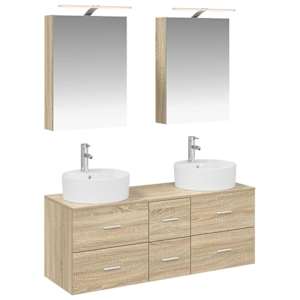 Sada koupelnového nábytku 5 pcs Dub sonoma - obrázek 2