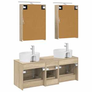 Sada koupelnového nábytku 5 pcs Dub sonoma - obrázek 8
