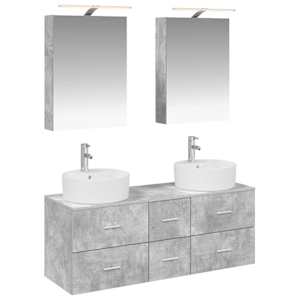 Sada koupelnového nábytku 5 pcs Betonově šedá - obrázek 2