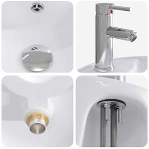 Sada koupelnového nábytku 5 pcs Černý dub - obrázek 10