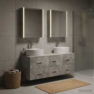 Sada koupelnového nábytku 5 pcs Betonově šedá - obrázek 1