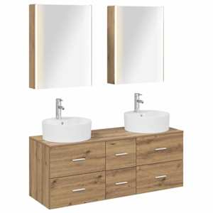 Sada koupelnového nábytku 5 ks Dub artisan - obrázek 2